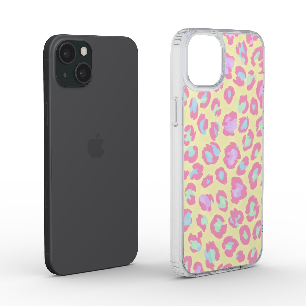 Pastel Leopard Print MagSafe Clear Phone Case