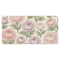 Pretty Peony Stained Glass Window Printed Desk Mat