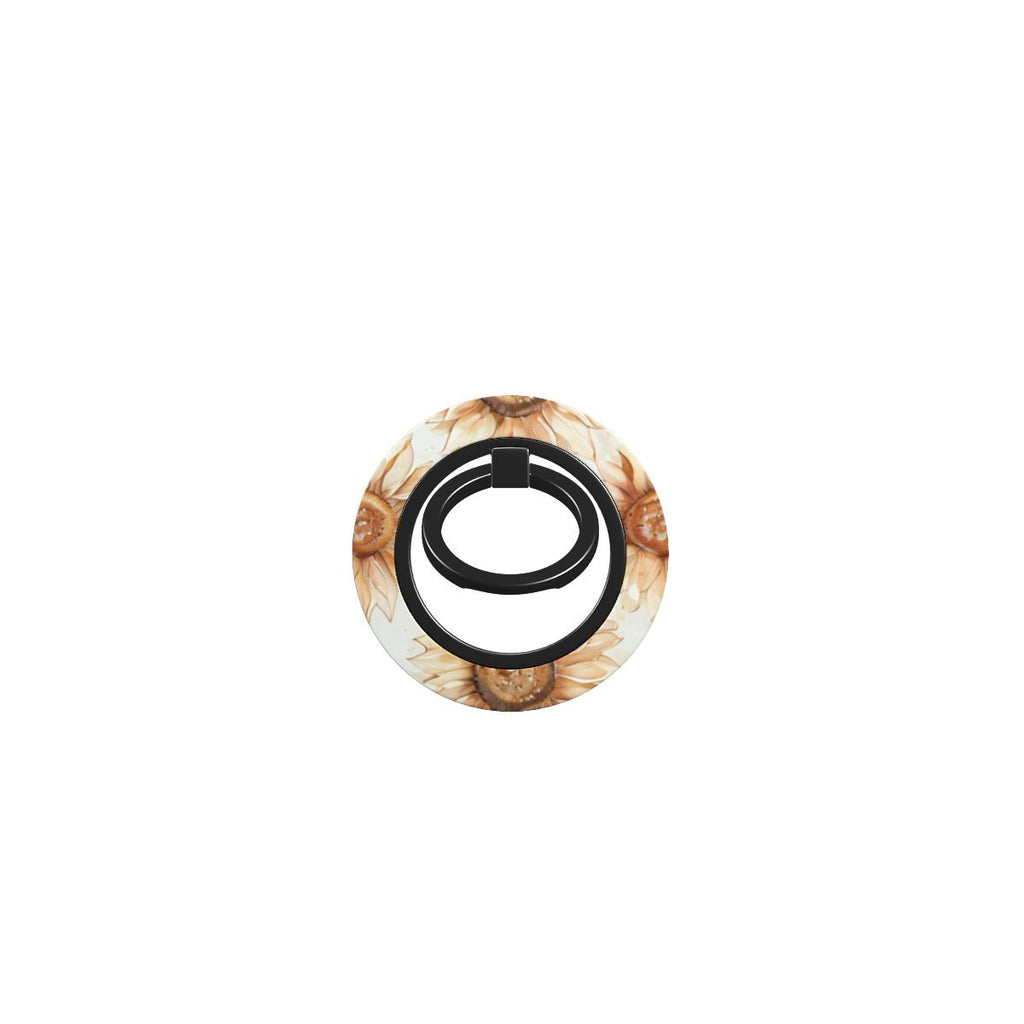Sunkissed Sunflower Phone Ring Holder — Watercolor Floral Magnetic Grip & Stand