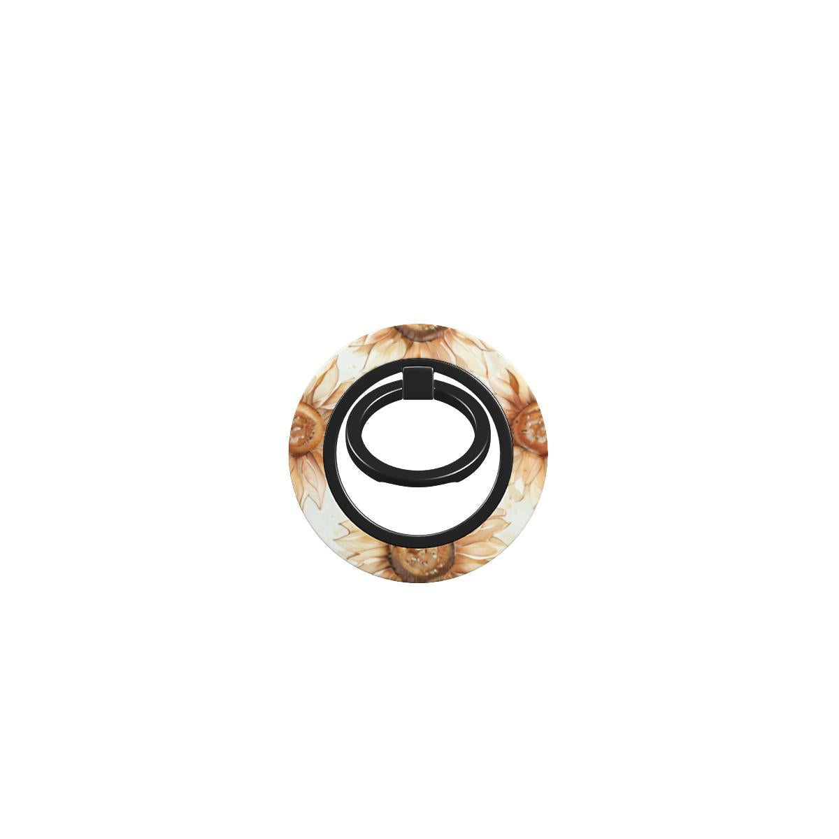 Sunkissed Sunflower Phone Ring Holder — Watercolor Floral Magnetic Grip & Stand