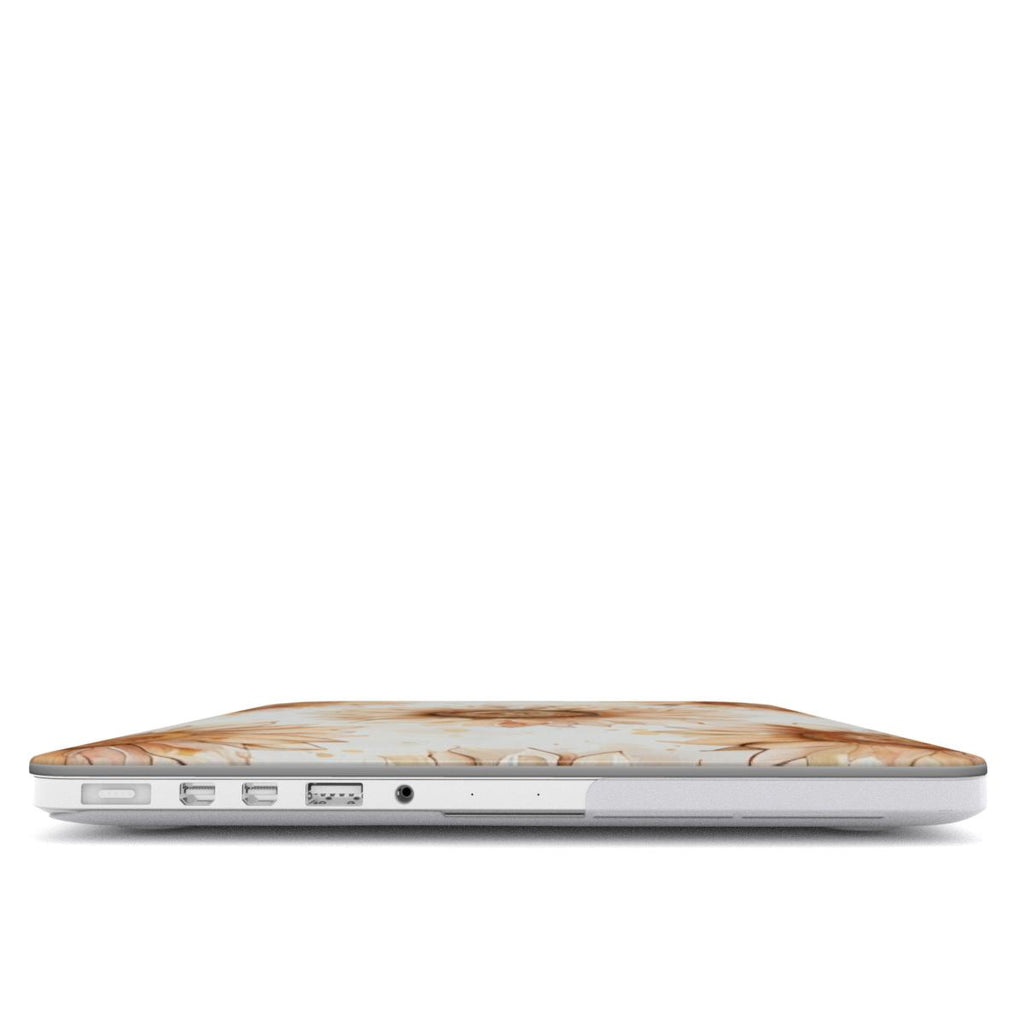Sunkissed Sunflower MacBook Case — Watercolor Floral Hardshell Laptop Cover