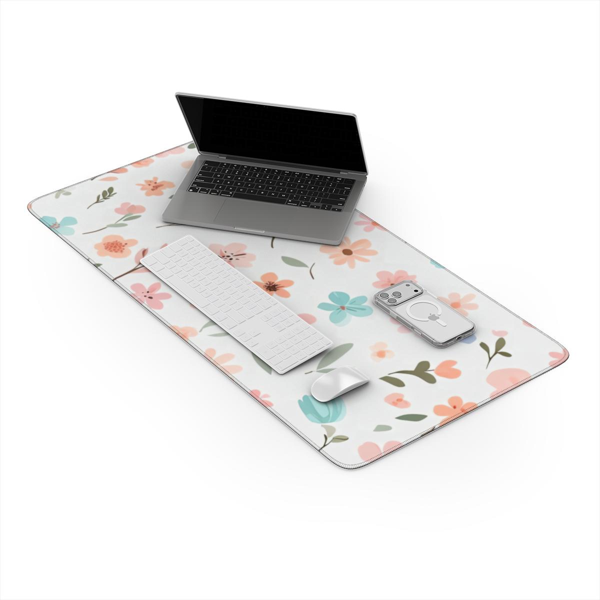 Floral Confetti Desk Mat — Ditsy Floral Cottagecore Office Mouse Pad