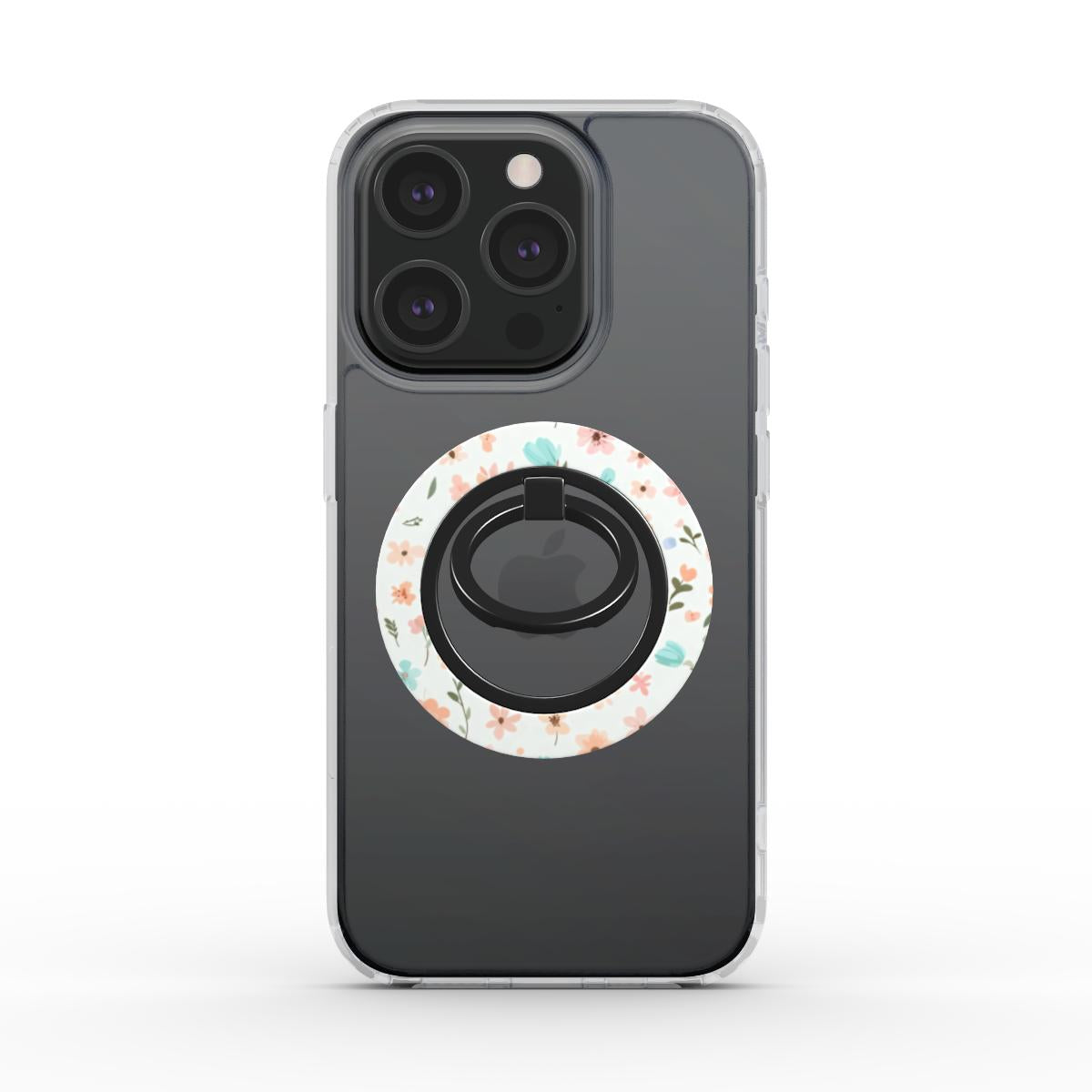 Floral Confetti Phone Ring Holder — Ditsy Floral Magnetic Grip & Stand