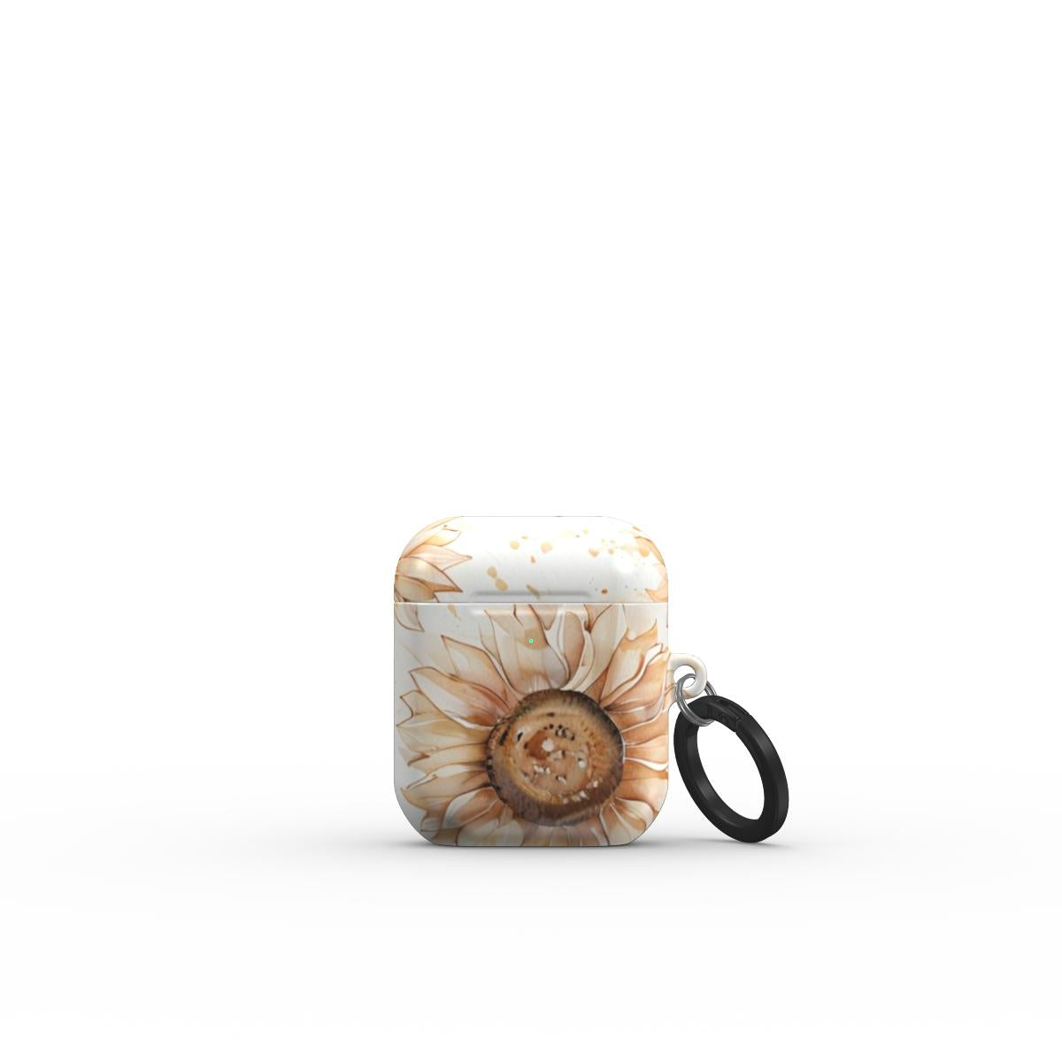 Sunkissed Sunflower AirPods Case — Watercolor Floral Tough Earbud Cover