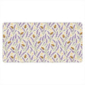 Lavender Honey Desk Mat — Watercolor Lavender & Bee Cottagecore Office Mouse Pad