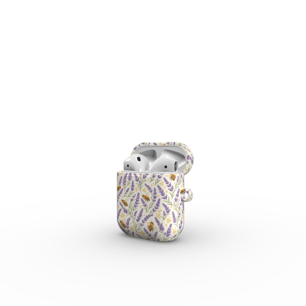 Lavender Honey AirPods Case — Lavender & Bee Tough Earbud Cover
