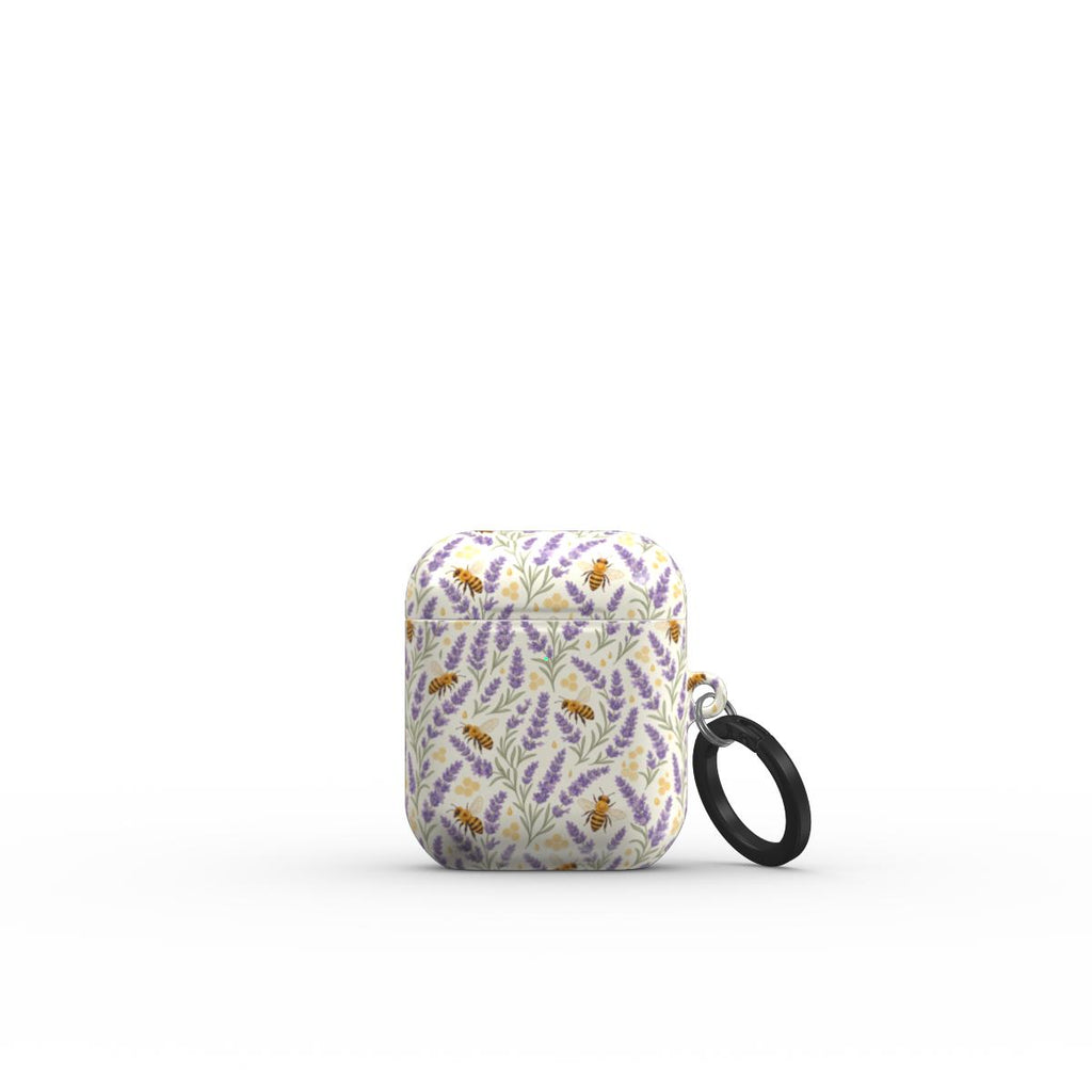 Lavender Honey AirPods Case — Lavender & Bee Tough Earbud Cover