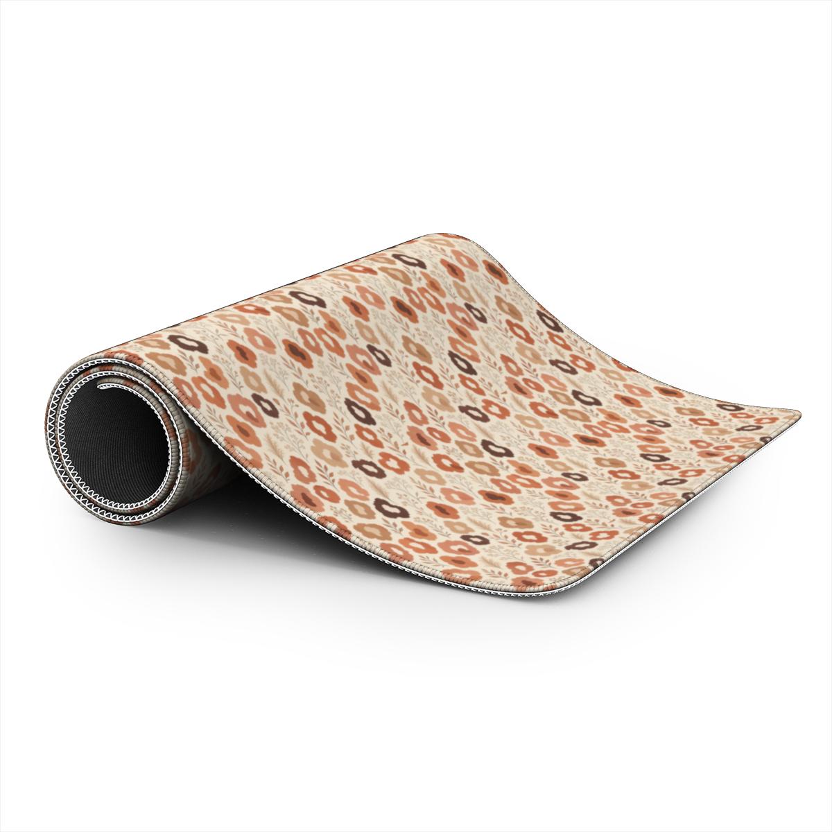 Terracotta Wildflower Desk Mat | Boho Neutral Floral Office Decor