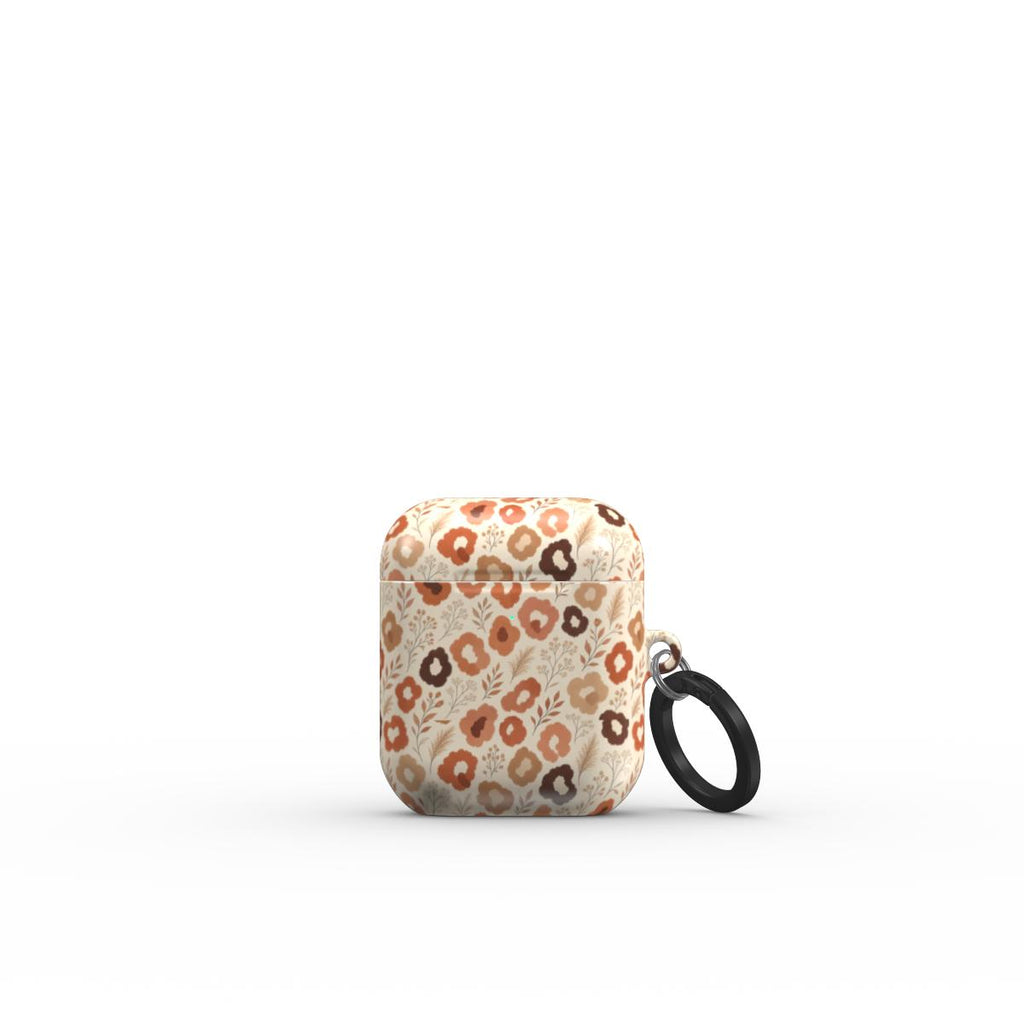 Terracotta Wildflower AirPods Case | Boho Floral Tough Earbud Cover