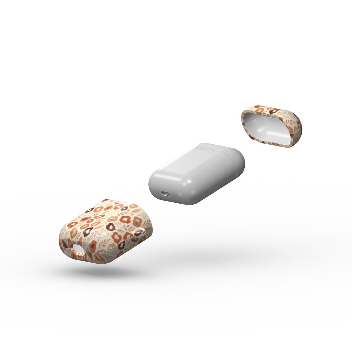Terracotta Wildflower AirPods Case | Boho Floral Tough Earbud Cover