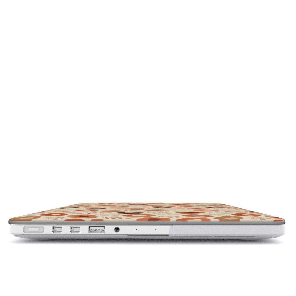 Terracotta Wildflower MacBook Case | Boho Neutral Floral Laptop Cover