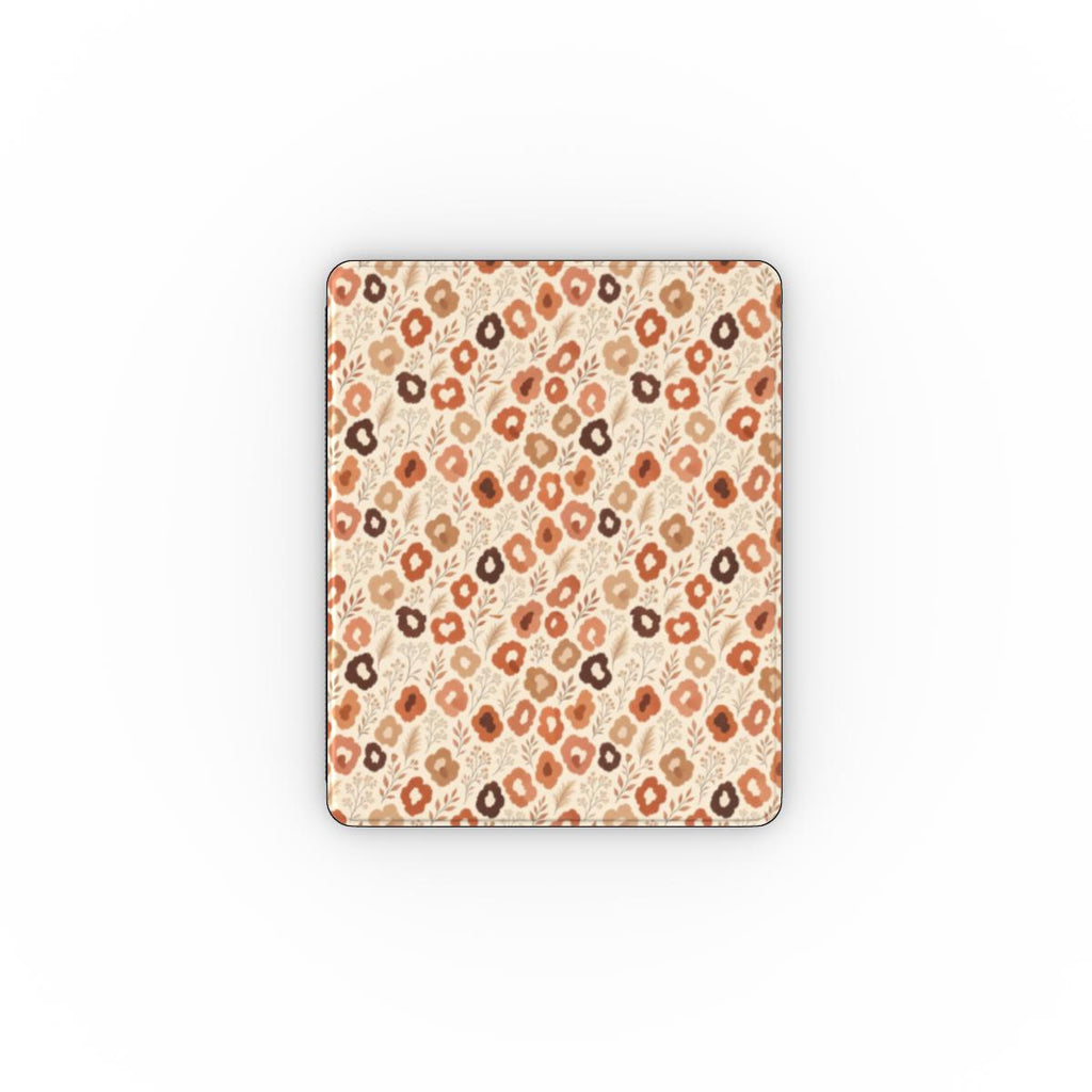 Terracotta Wildflower iPad Case | Boho Floral Tablet Cover with Pencil Holder