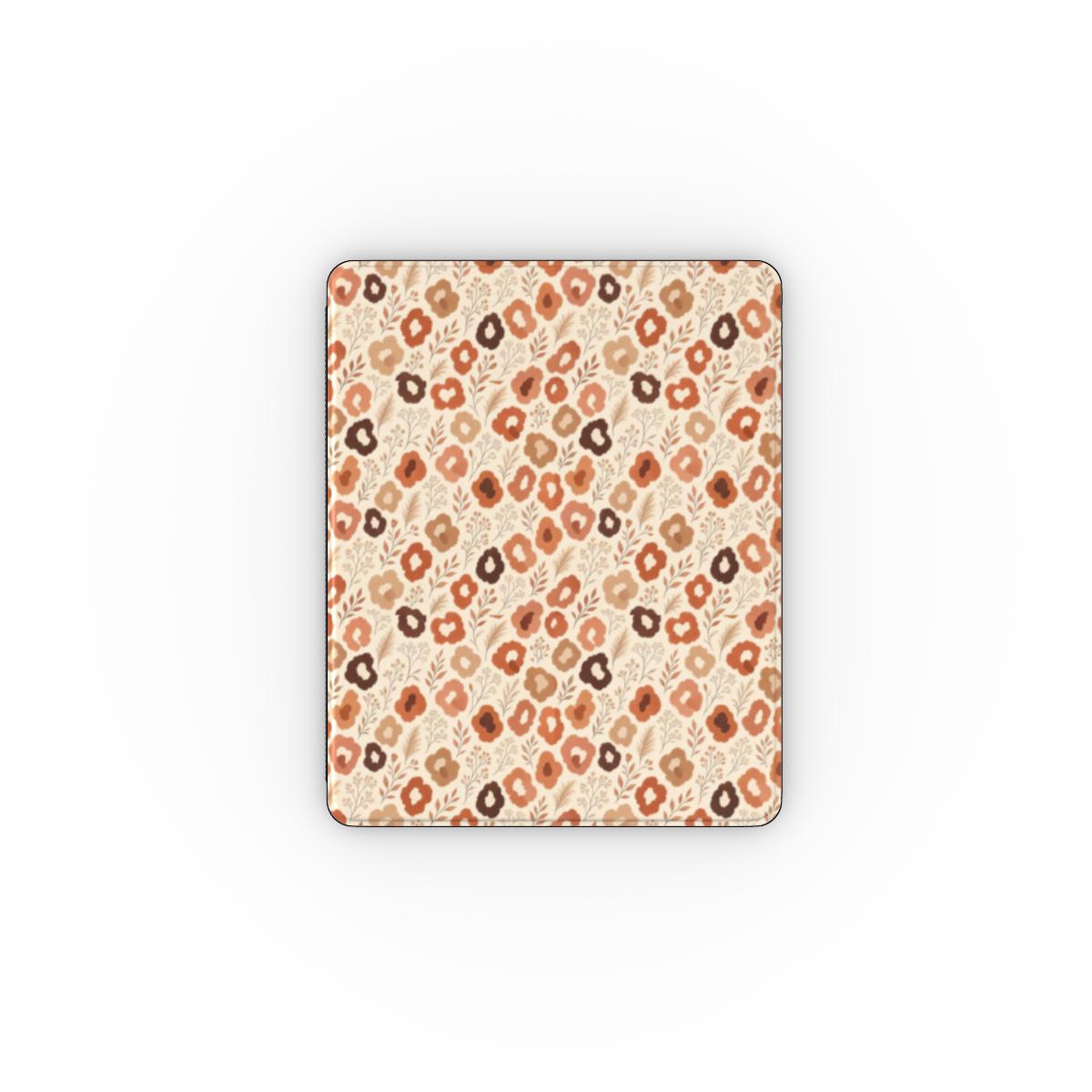 Terracotta Wildflower iPad Case | Boho Floral Tablet Cover with Pencil Holder