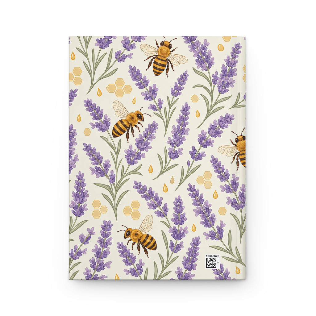 Lavender Honey Hardcover Journal — Floral Notebook for Gardening, Nature Lovers & Aromatherapy Notes
