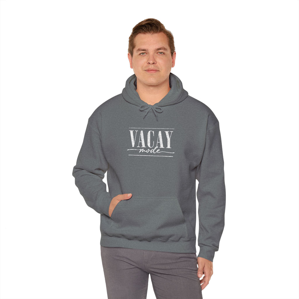 Vacay Mode Embroidered Hoodie — Vacation Travel Sweatshirt