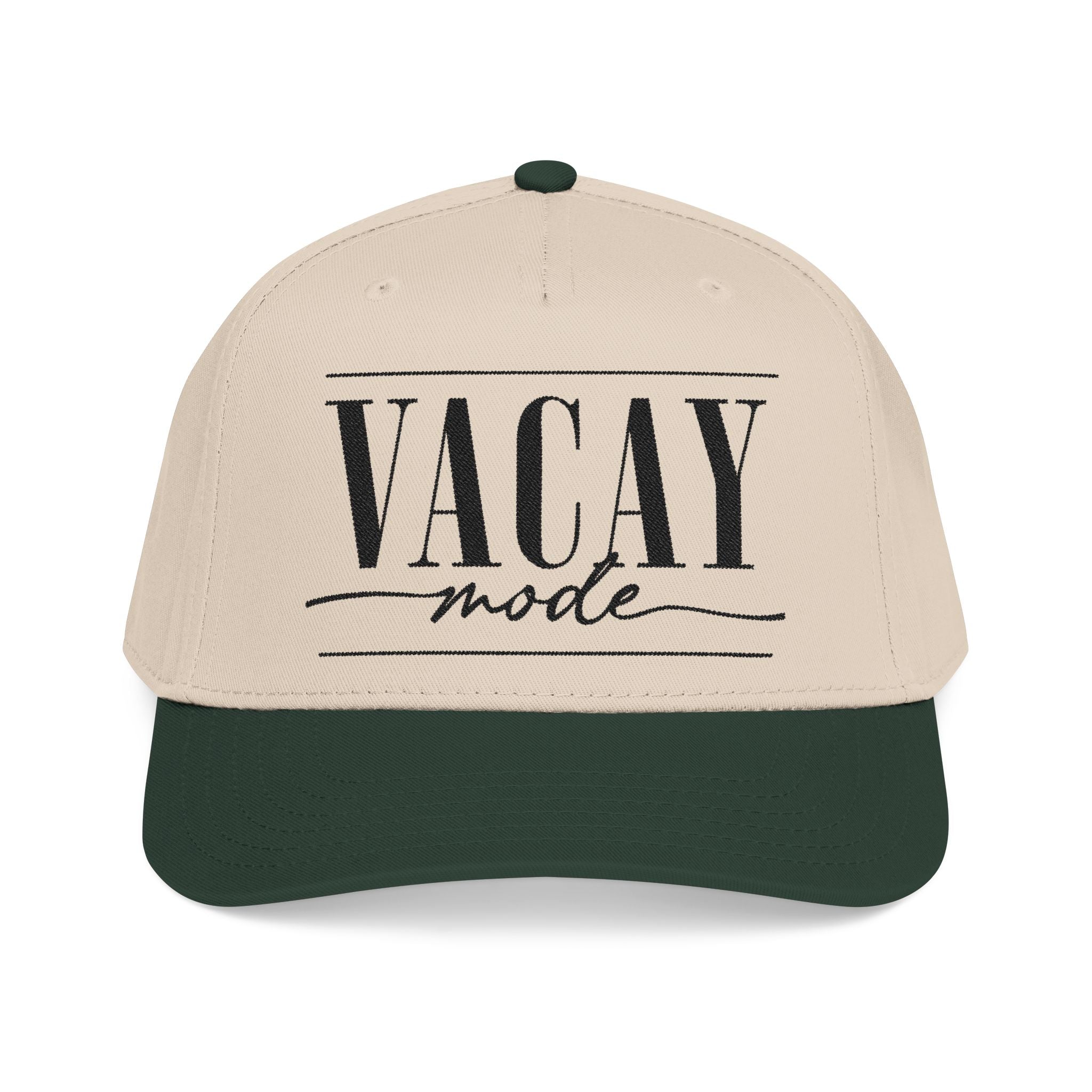 Vacay Mode Embroidered Mid-Profile Baseball Cap — Trucker Hat