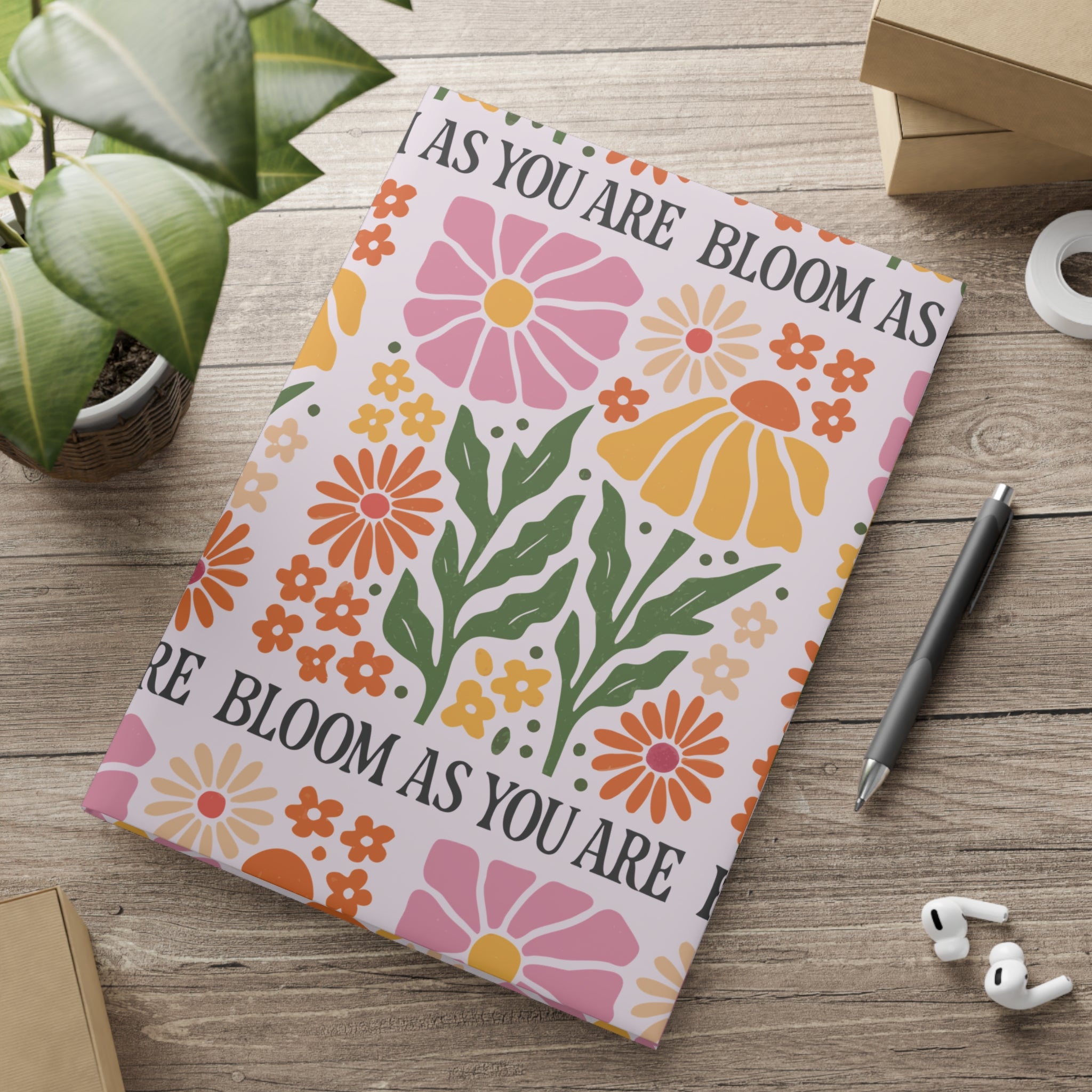 Bloom As You Are Hardcover Journal | Floral Notebook for Journaling, Planning & Creativity | A5, B5 & A4 Sizes