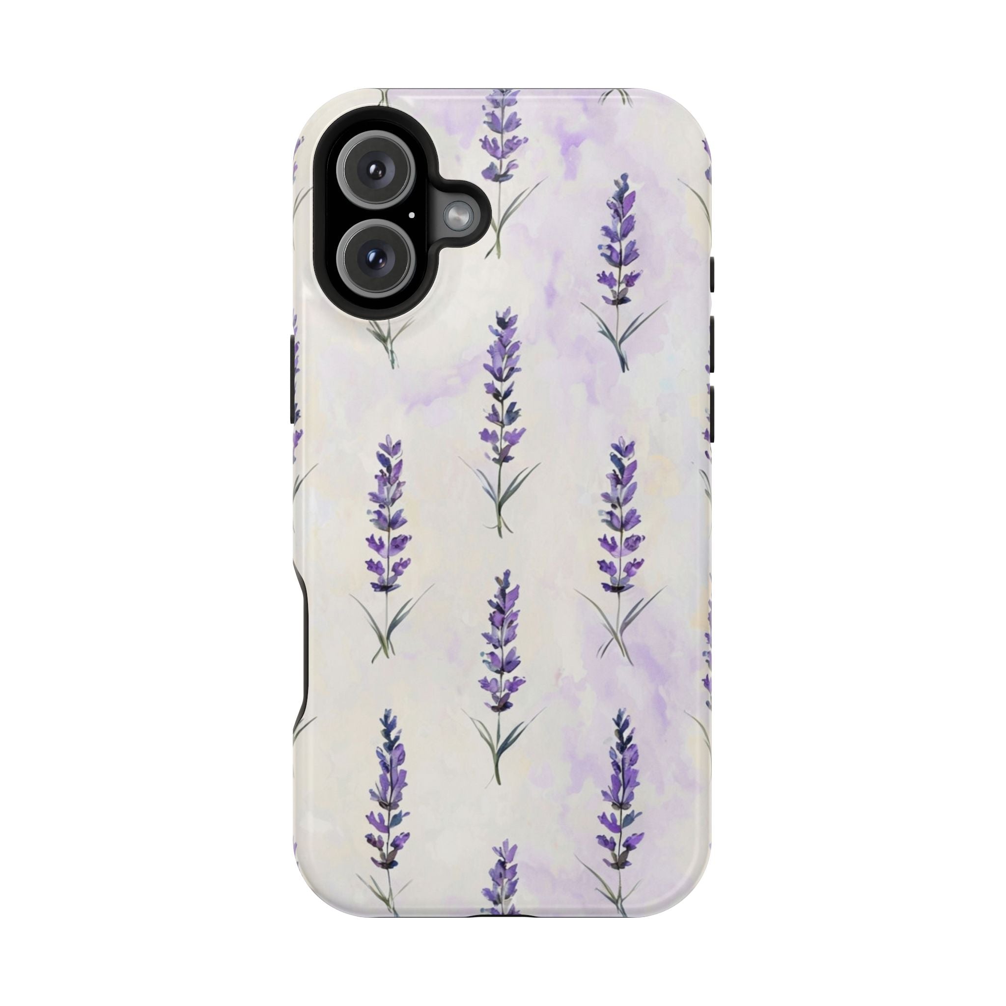 Watercolor Lavender Phone Case — Cottagecore Floral MagSafe Tough Cover