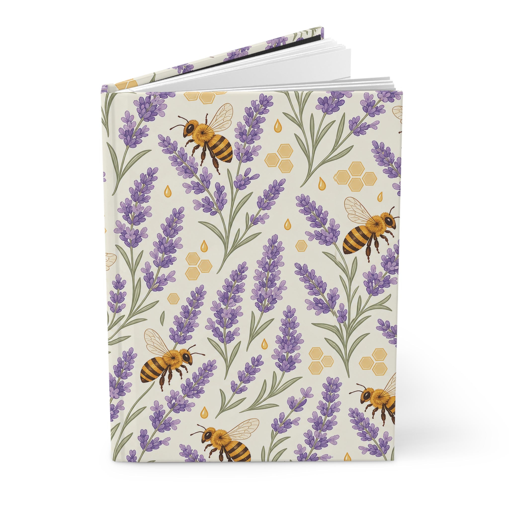 Lavender Honey Hardcover Journal — Floral Notebook for Gardening, Nature Lovers & Aromatherapy Notes