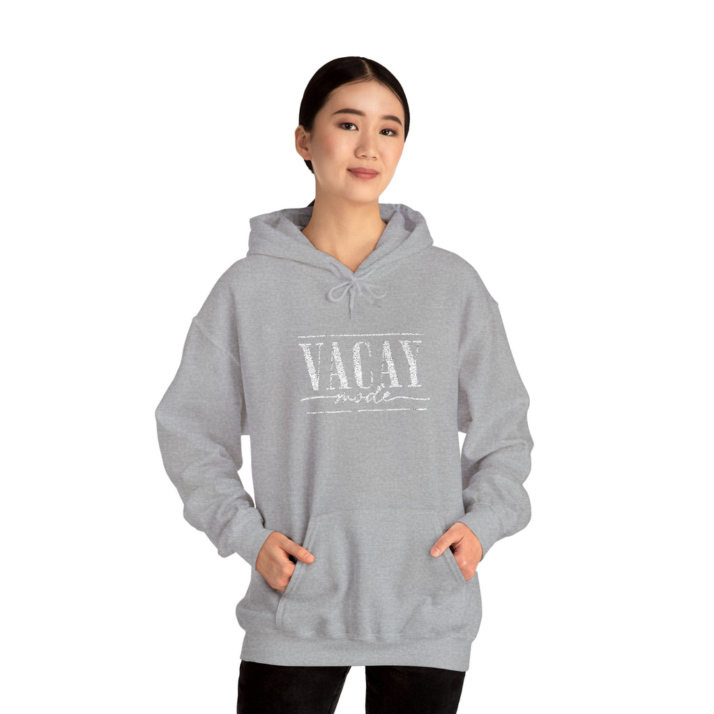 Vacay Mode Embroidered Hoodie — Vacation Travel Sweatshirt