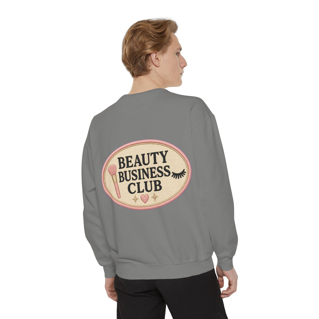 Beauty Business Club embroidered patchwork sweatshirt | beauty entrepreneur apparel