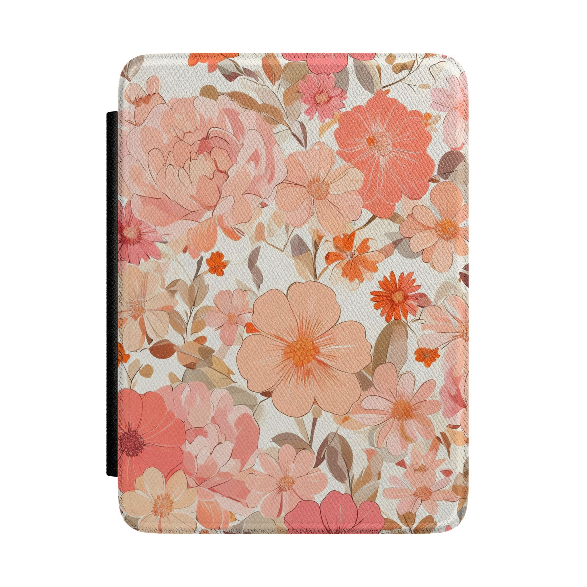 Peach Floral Kindle Case | Vintage Blossom E-Reader Cover