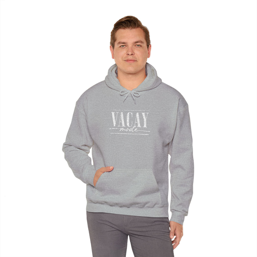 Vacay Mode Embroidered Hoodie — Vacation Travel Sweatshirt
