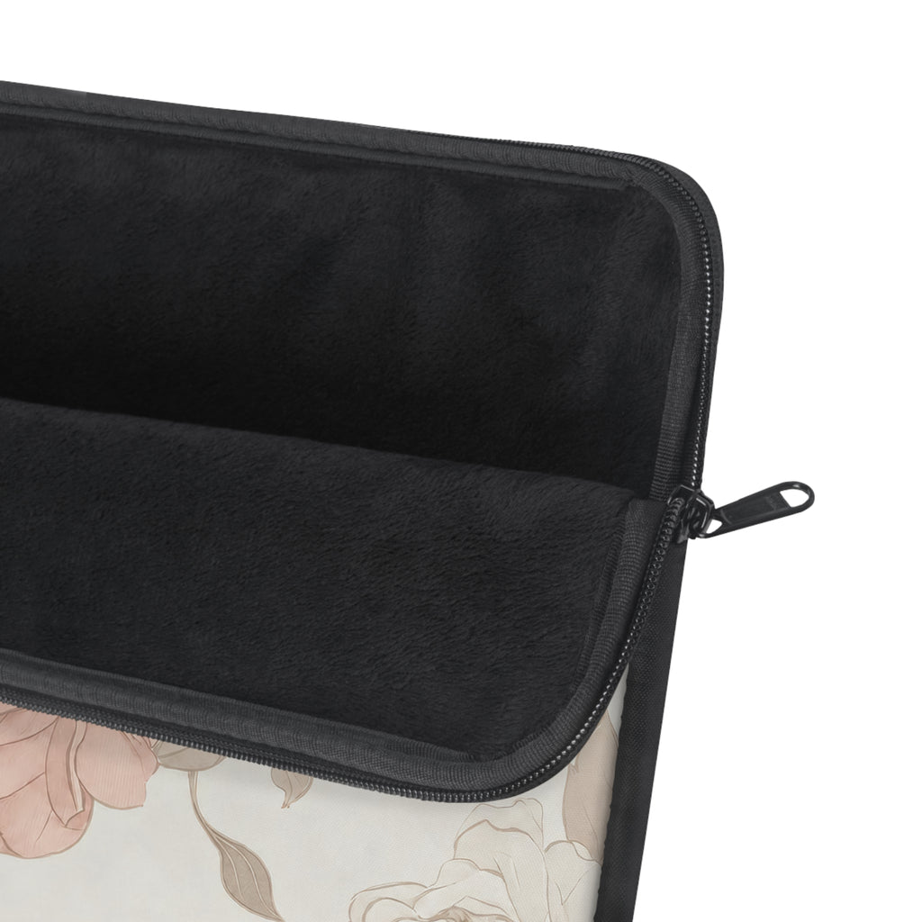 Floral Vintage Laptop Sleeve — Blush Rose Print Protective Case