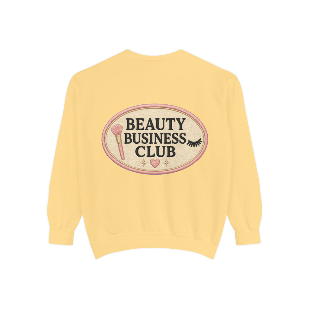 Beauty Business Club embroidered patchwork sweatshirt | beauty entrepreneur apparel