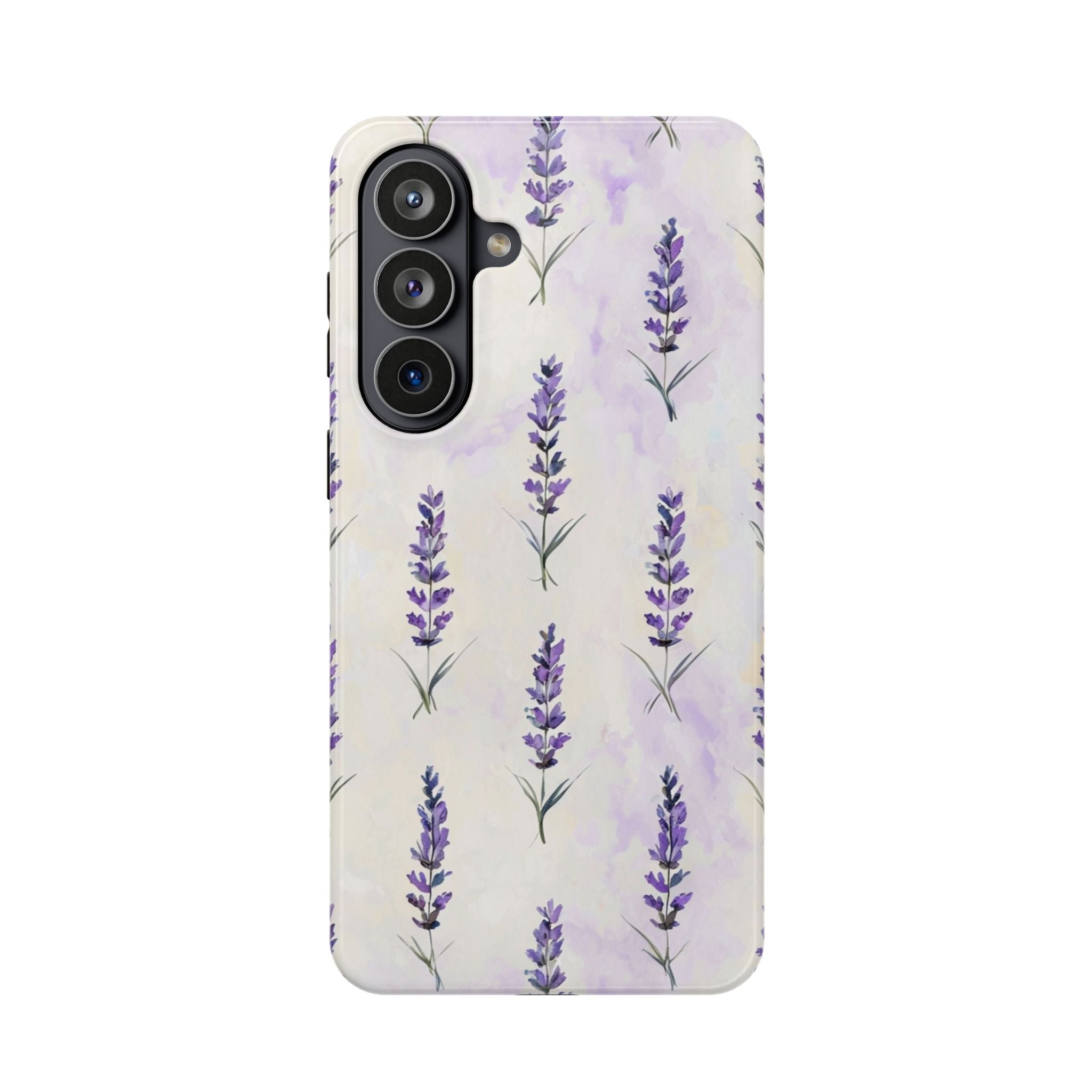 Watercolor Lavender Phone Case — Cottagecore Floral MagSafe Tough Cover