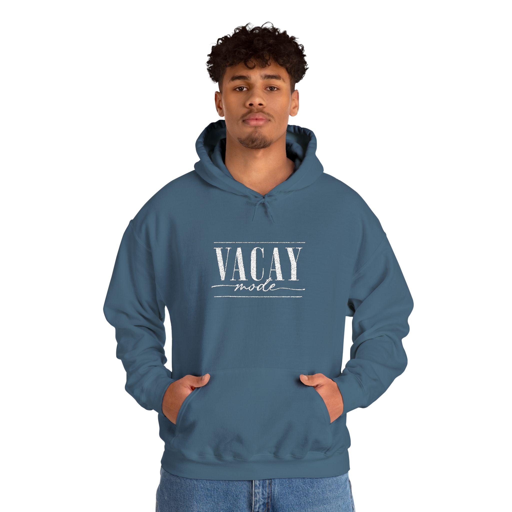 Vacay Mode Embroidered Hoodie — Vacation Travel Sweatshirt