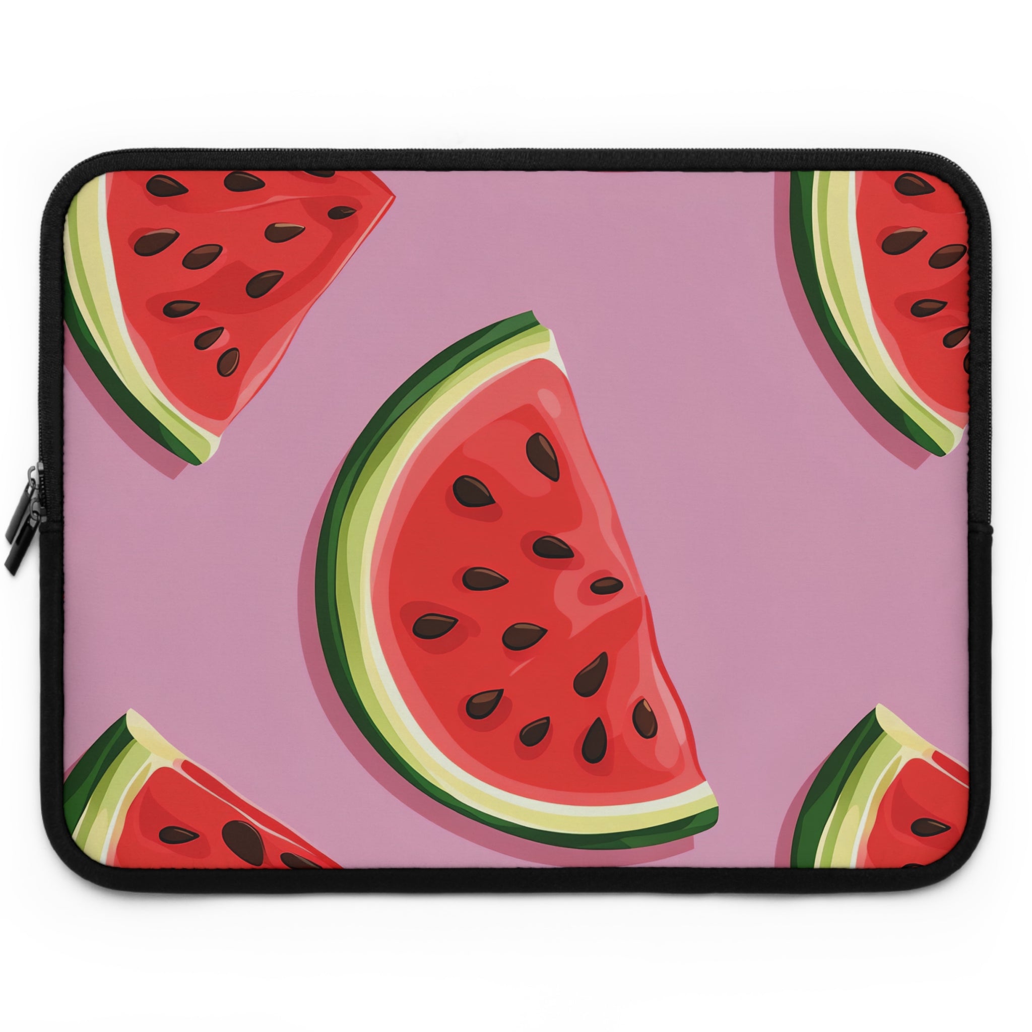 Pink Watermelon Laptop Sleeve | Summer Fruit Tech Cover for Beach Readers