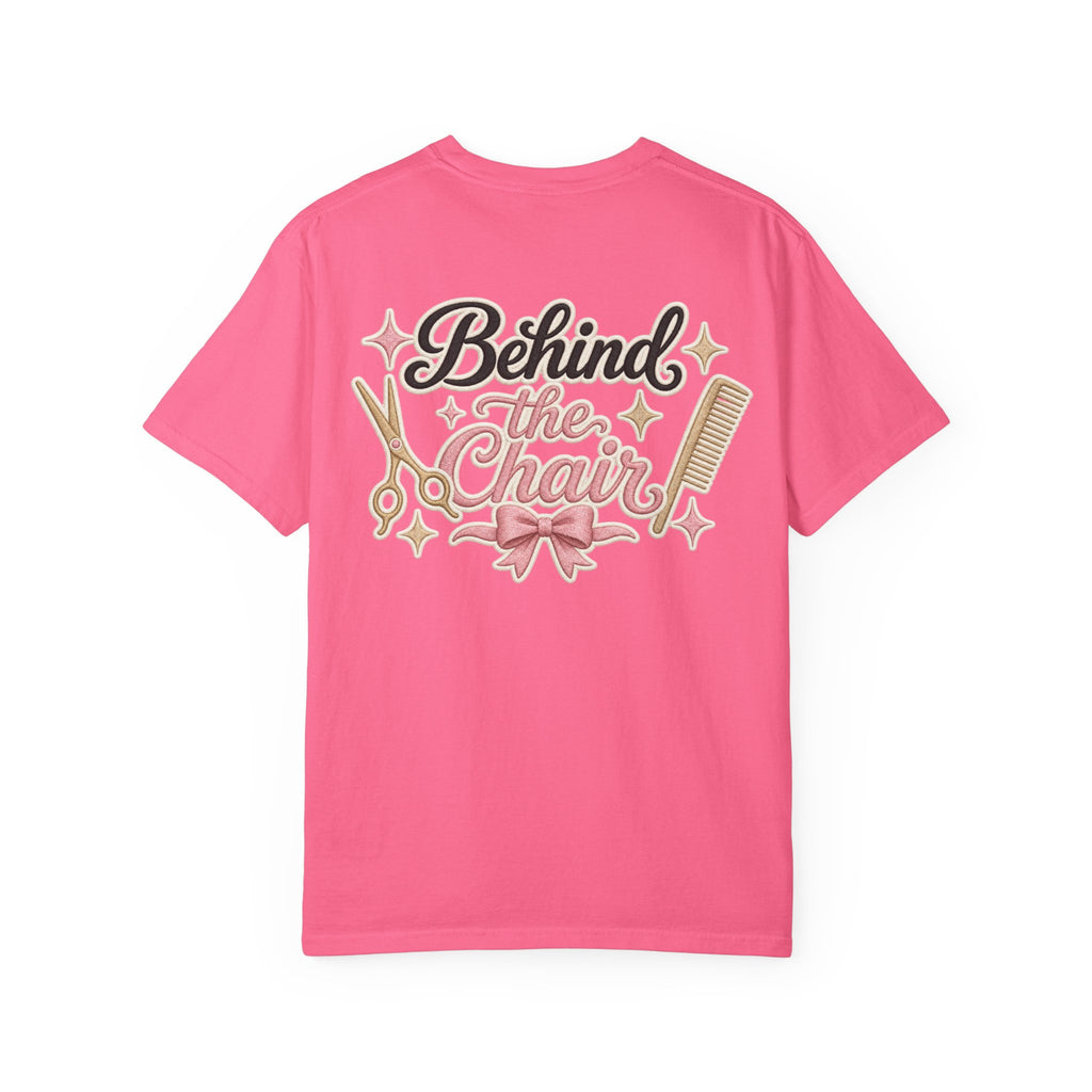 Personalizable Hairstylist Scissors and Comb T-shirt | Salon Girlie Aesthetic