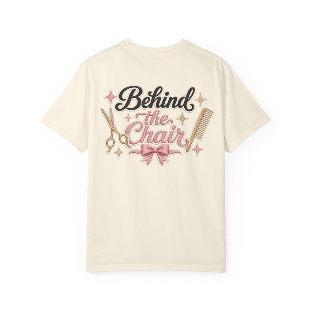 Personalizable Hairstylist Scissors and Comb T-shirt | Salon Girlie Aesthetic