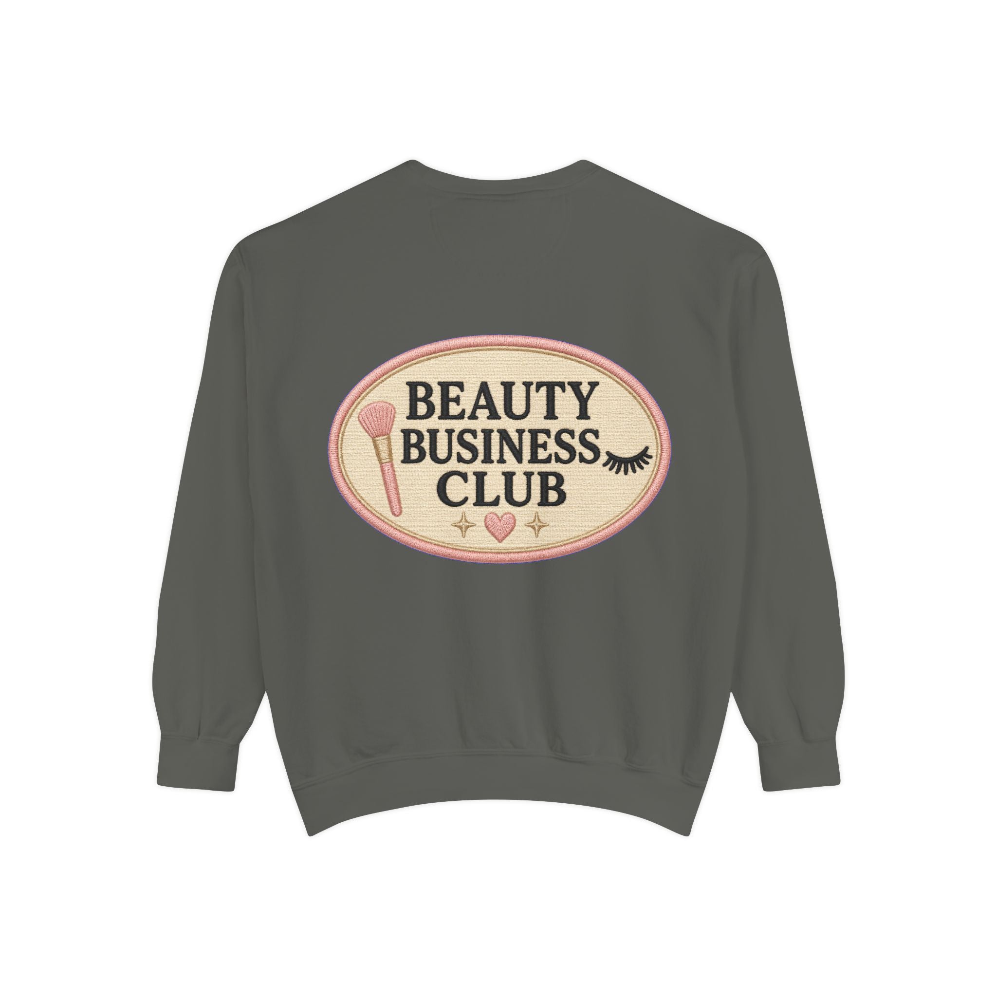 Beauty Business Club embroidered patchwork sweatshirt | beauty entrepreneur apparel