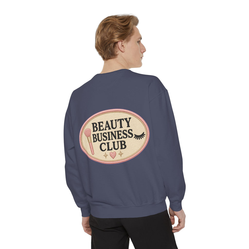 Beauty Business Club embroidered patchwork sweatshirt | beauty entrepreneur apparel