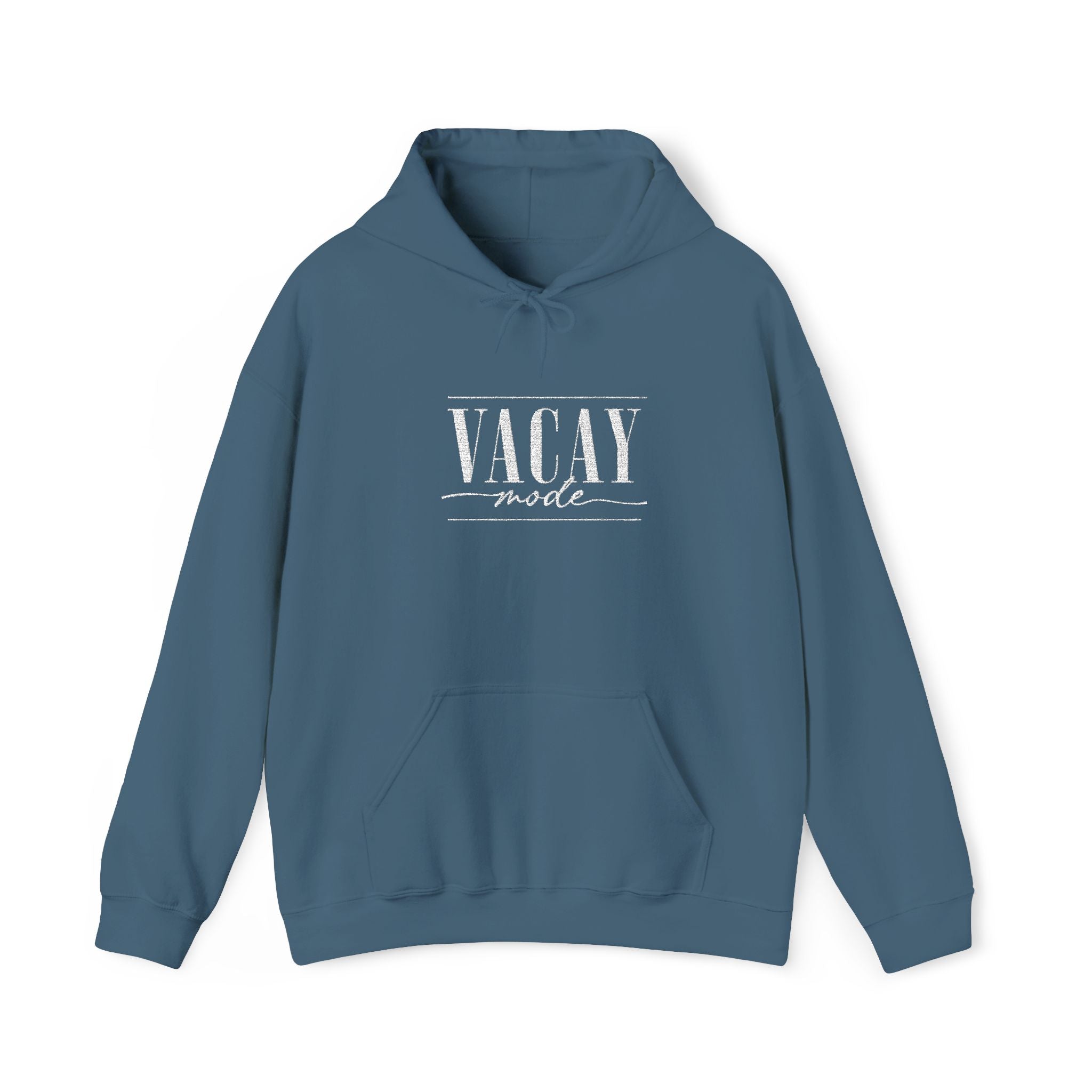 Vacay Mode Embroidered Hoodie — Vacation Travel Sweatshirt