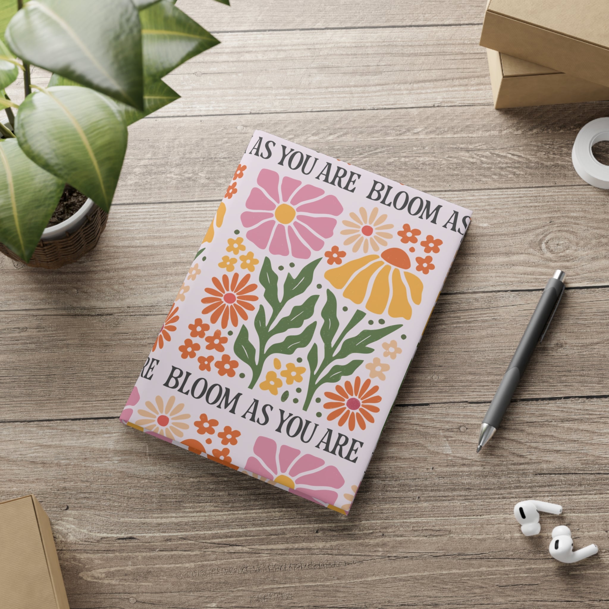 Bloom As You Are Hardcover Journal | Floral Notebook for Journaling, Planning & Creativity | A5, B5 & A4 Sizes