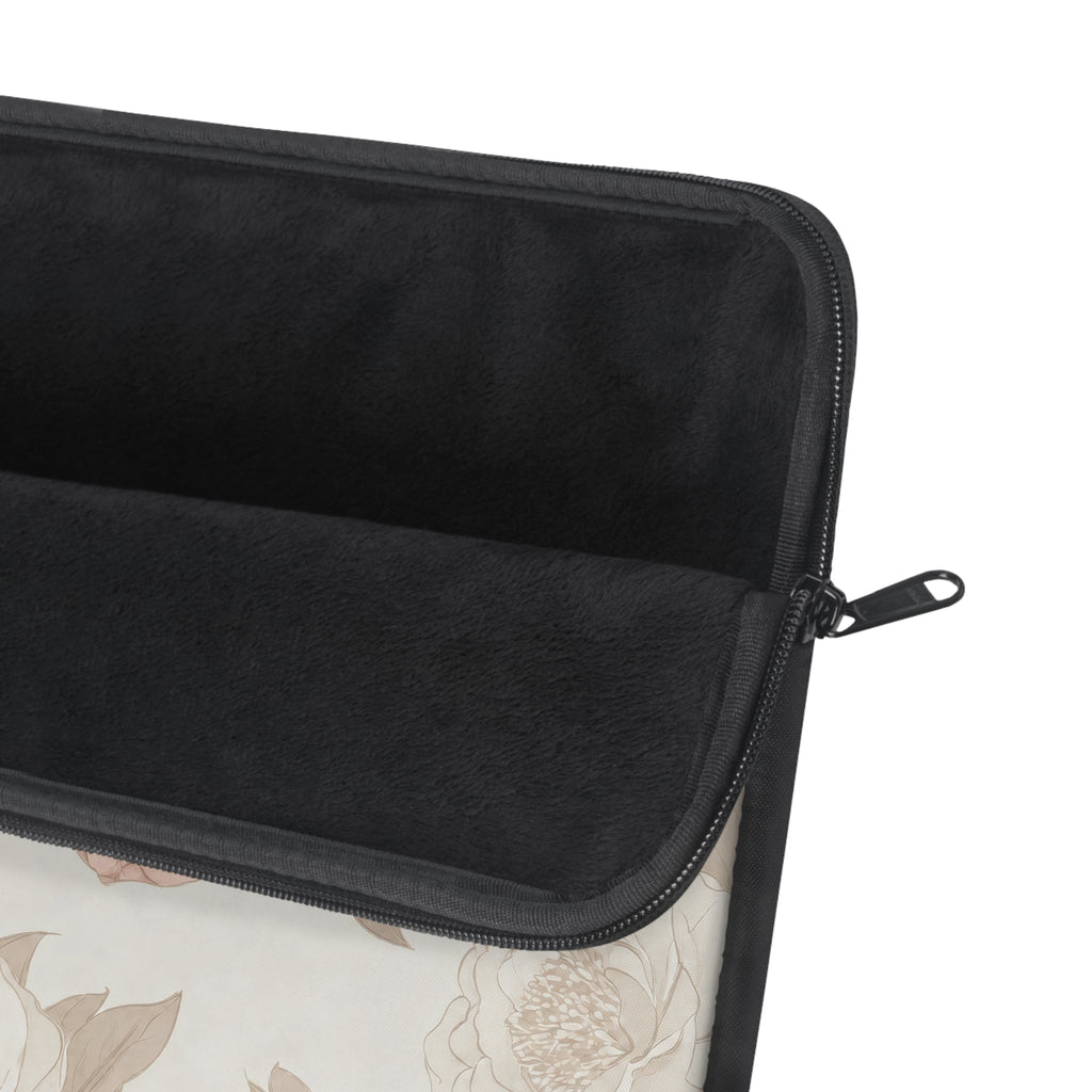 Floral Vintage Laptop Sleeve — Blush Rose Print Protective Case