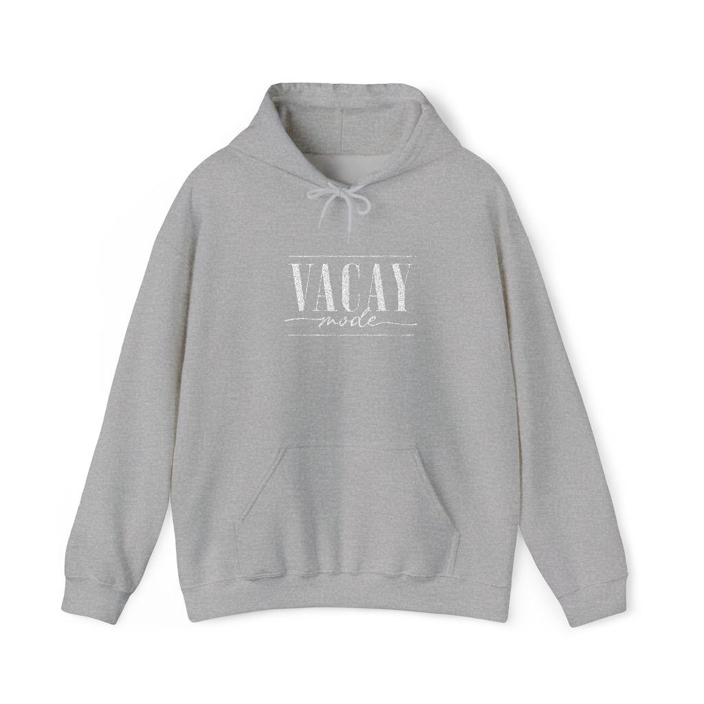 Vacay Mode Embroidered Hoodie — Vacation Travel Sweatshirt