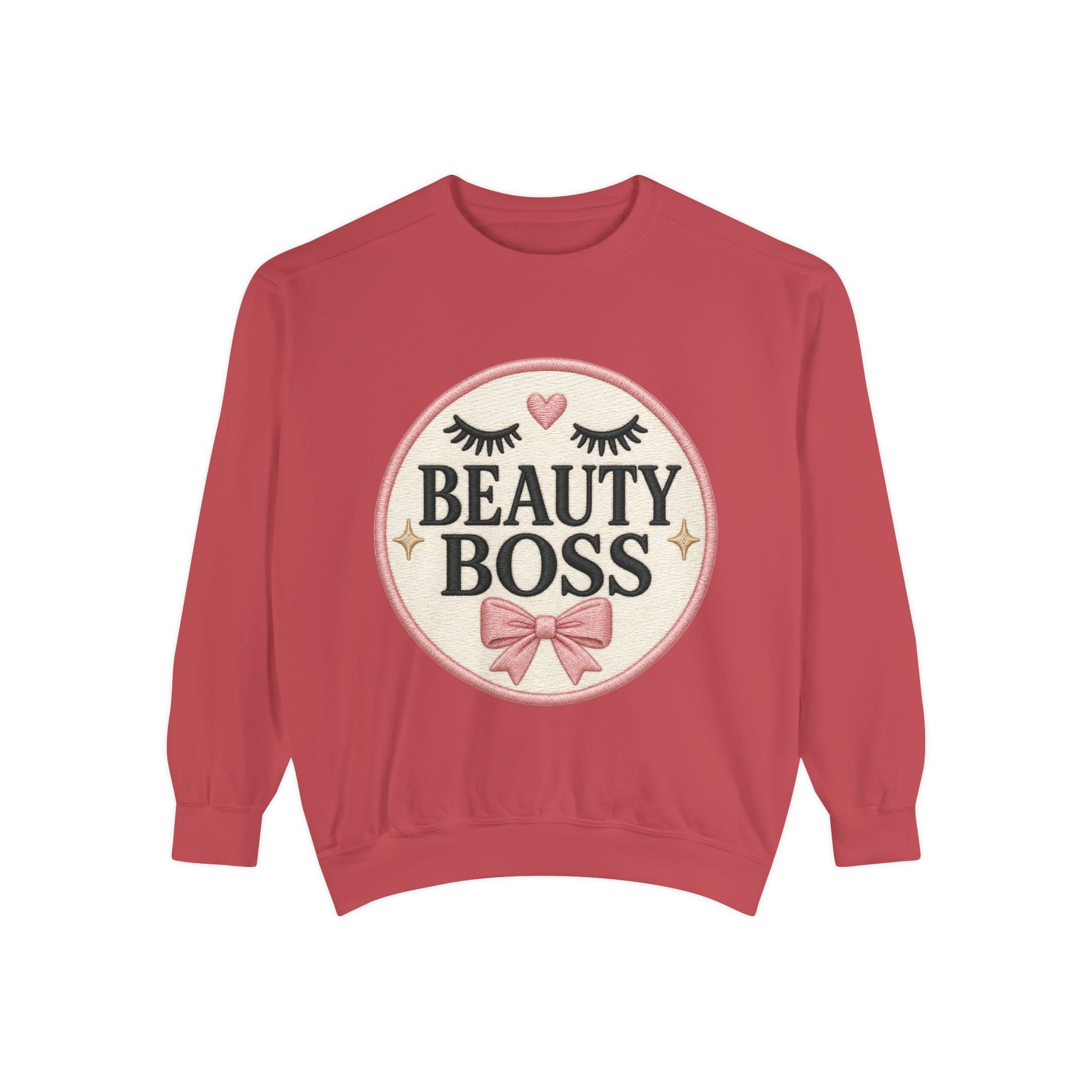 Beauty Boss Embroidered Crewneck Sweatshirt, Esthetician Sweatshirt, Lash Tech Gift, Makeup Artist Shirt, Salon Owner Gift