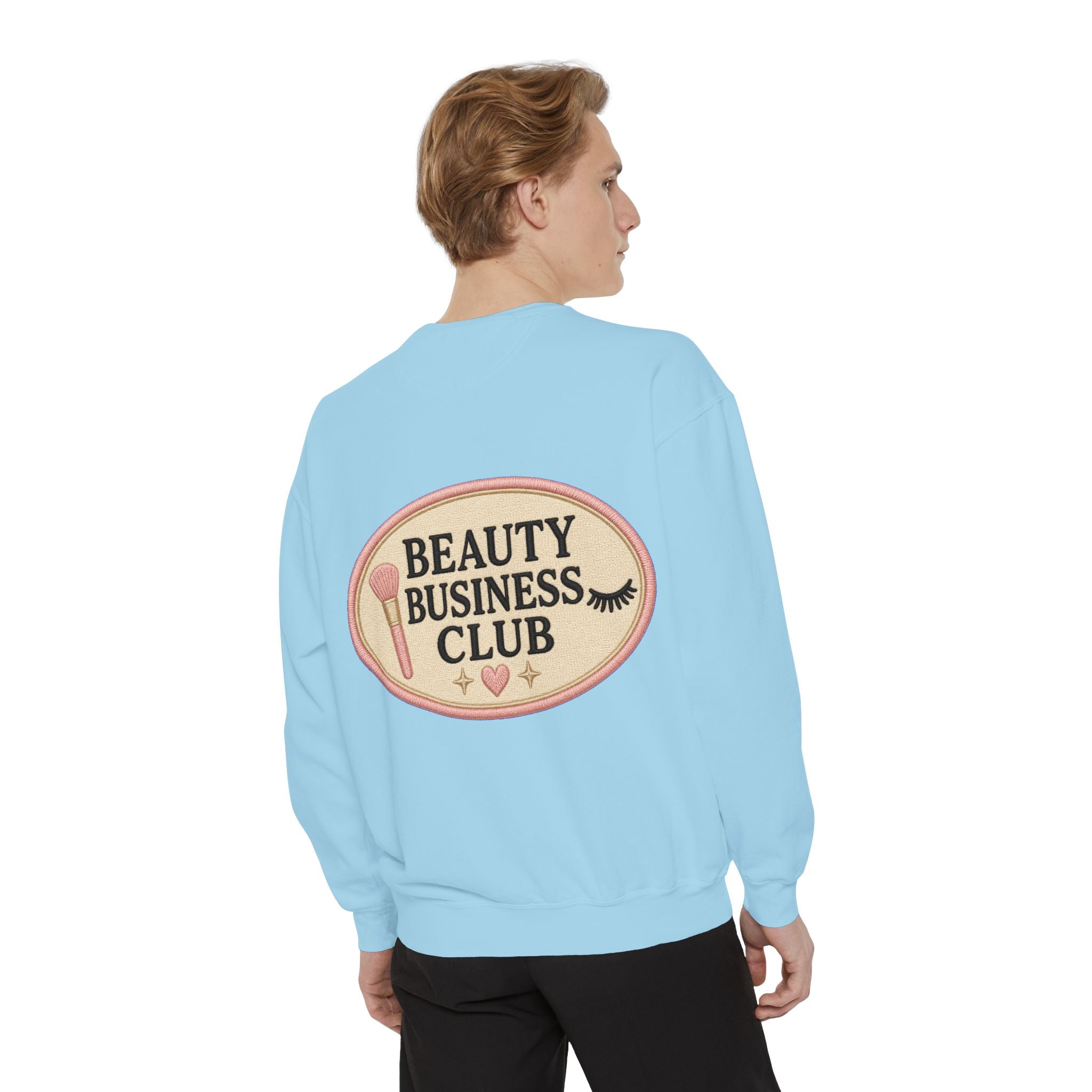 Beauty Business Club embroidered patchwork sweatshirt | beauty entrepreneur apparel