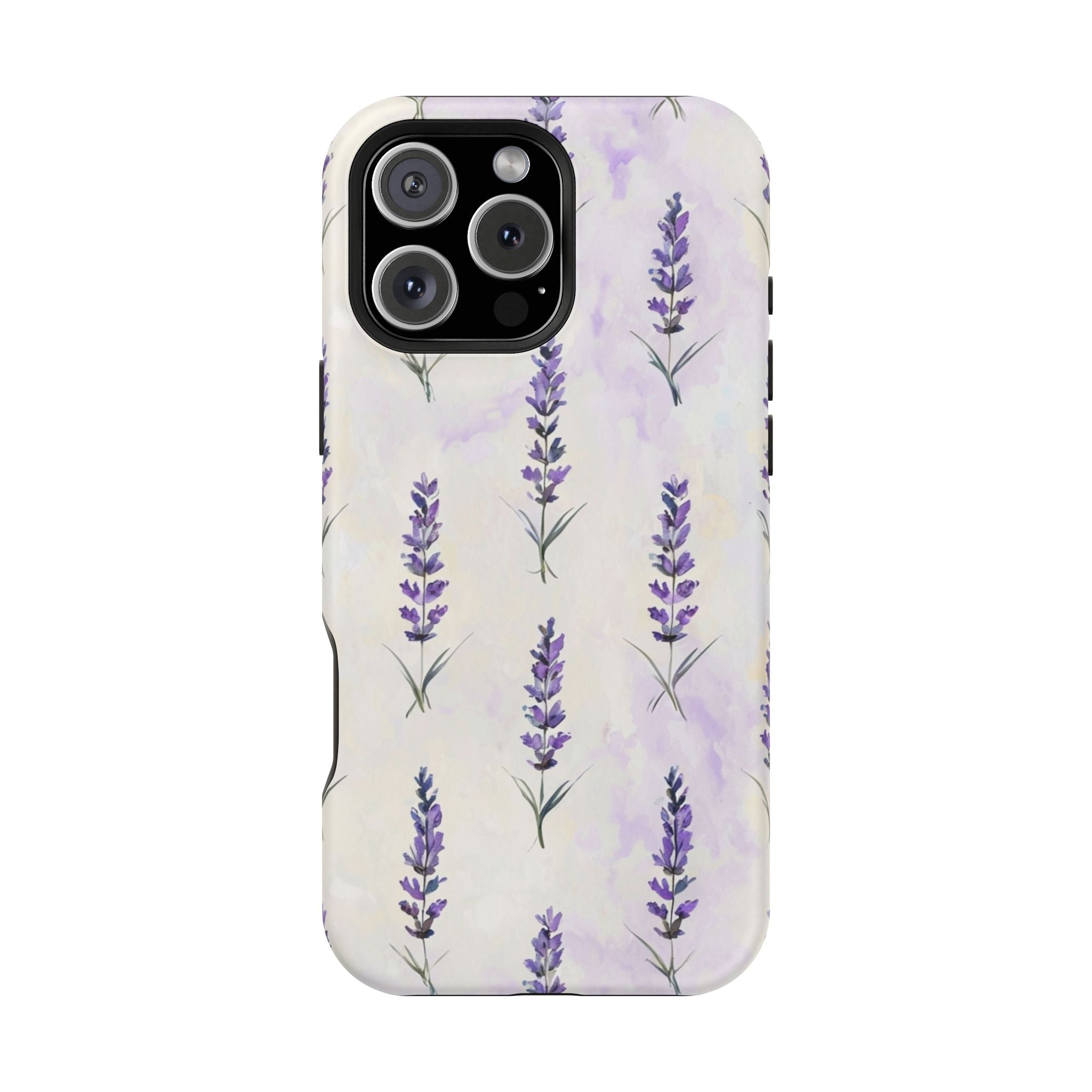 Watercolor Lavender Phone Case — Cottagecore Floral MagSafe Tough Cover