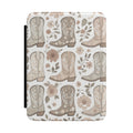 Neutral Cowgirl Boots Kindle Paperwhite Case | Western Floral E-Reader Cover