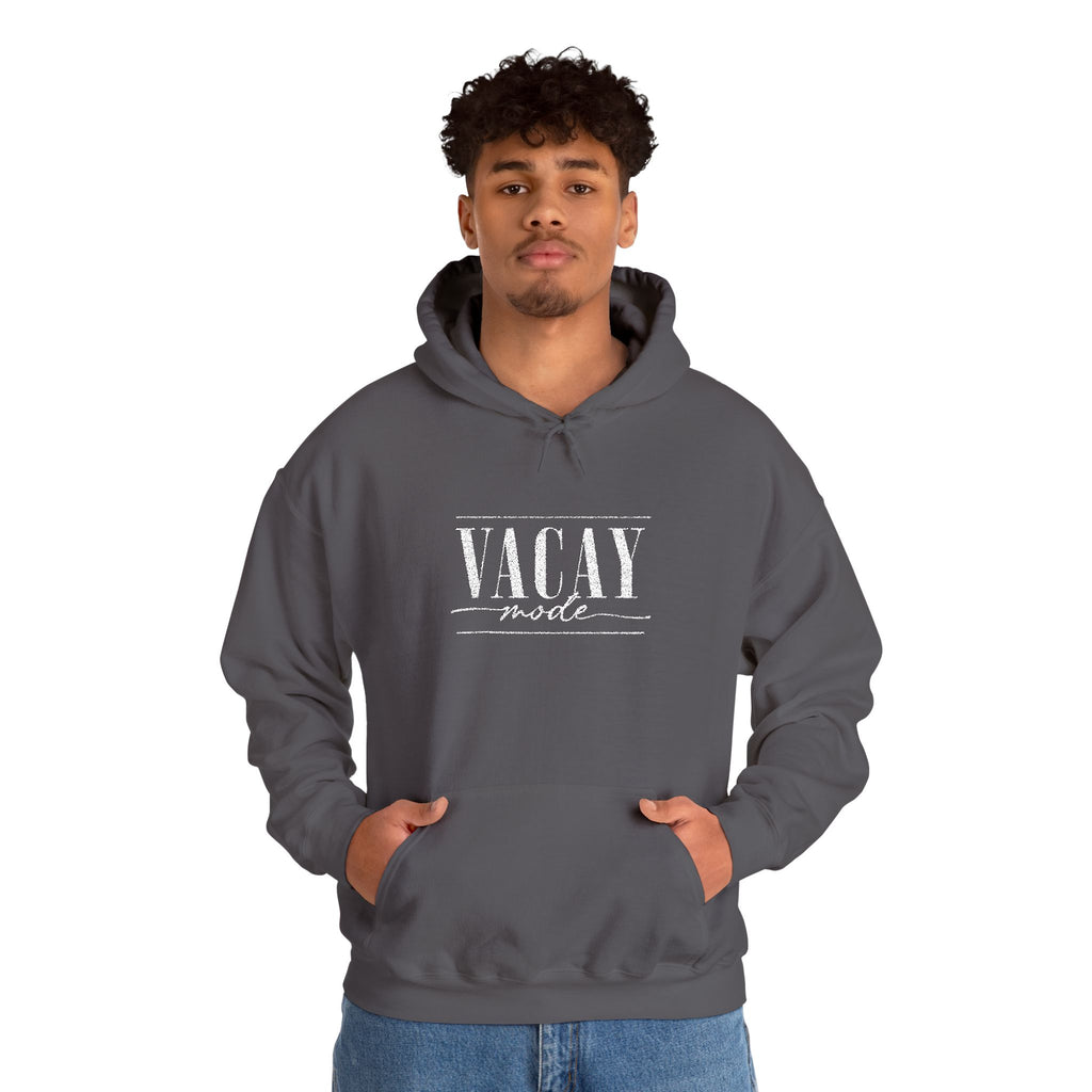Vacay Mode Embroidered Hoodie — Vacation Travel Sweatshirt