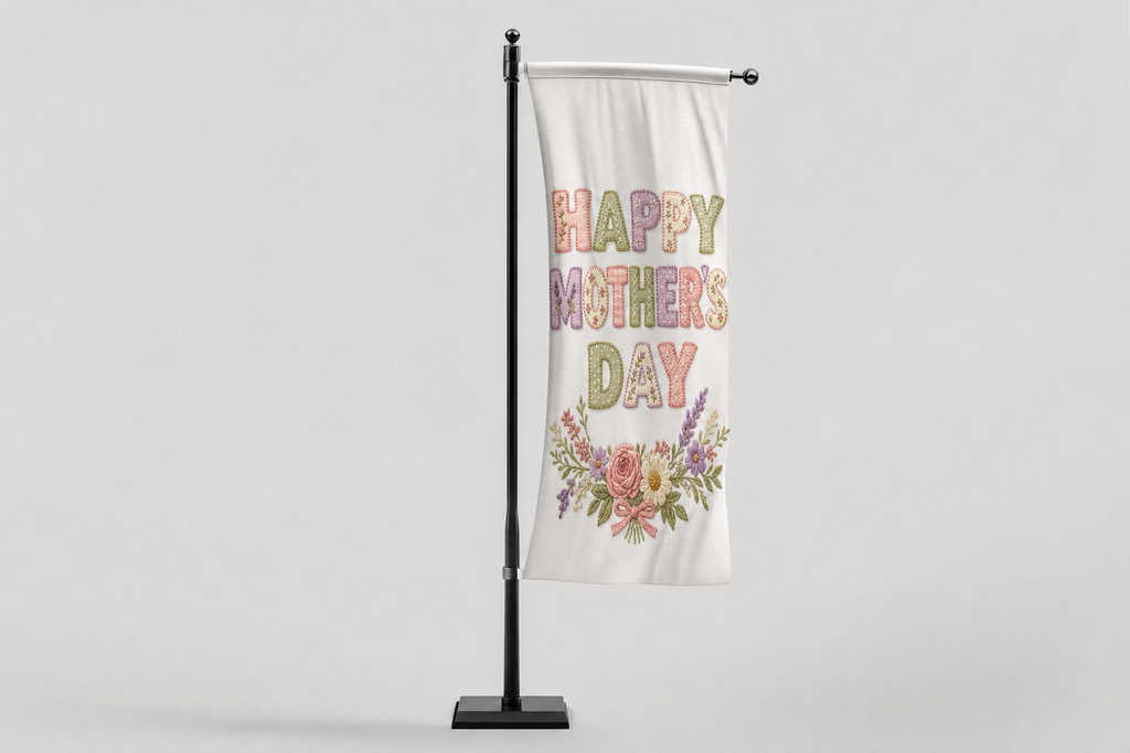 Happy Mother’s Day PNG Digital Download – Embroidered Floral Cottagecore Mom Design