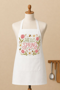 Hello Spring PNG Digital Download – Embroidered Floral Cottagecore Spring Design