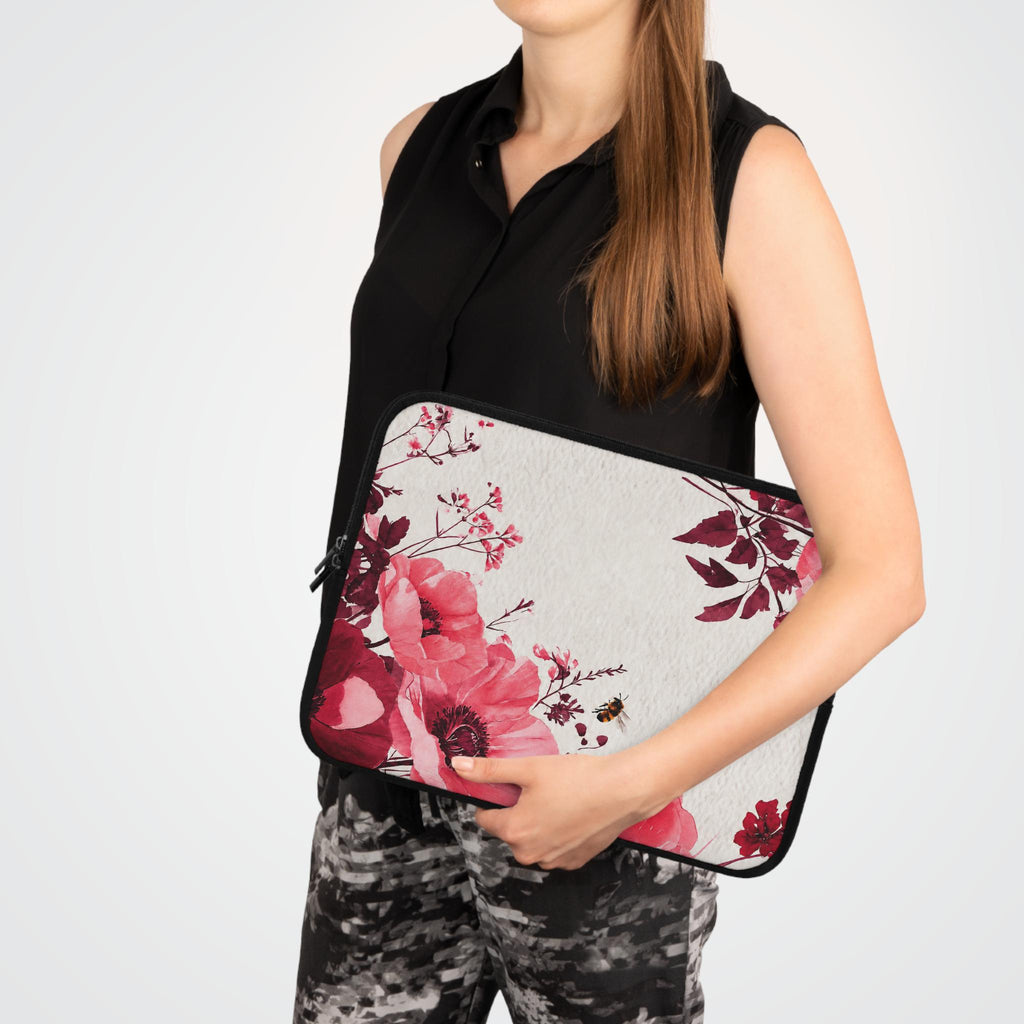 Floral Watercolor Laptop Sleeve | Colorful Hand-Painted Neoprene Sleeve