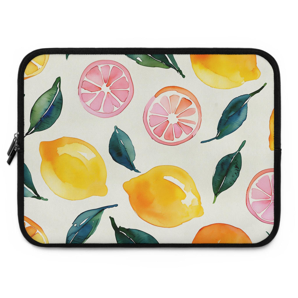 Watercolor Citrus Laptop Sleeve | Cherry Watermelon Lemon Fruit Tech Cover