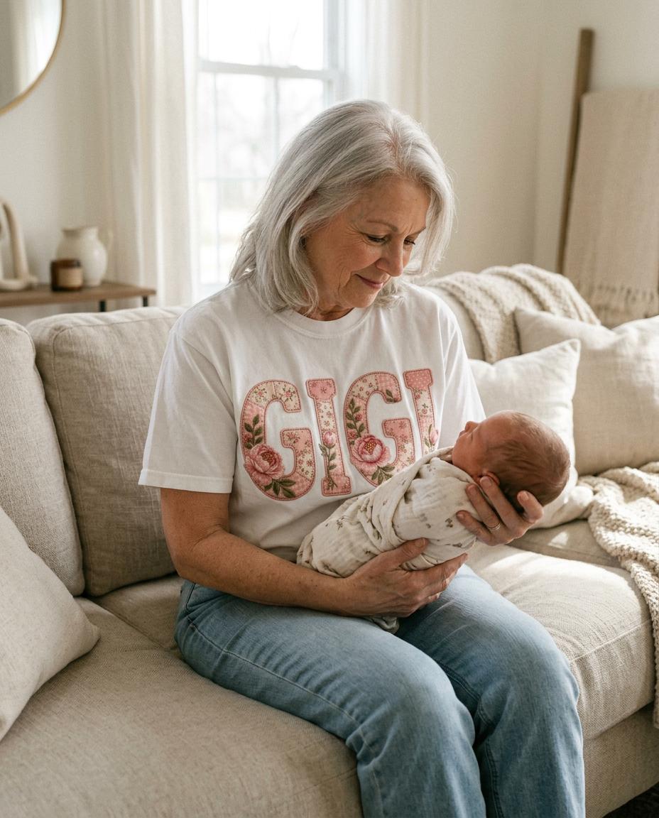 Vintage Floral Patchwork Gigi Shirt, Cottagecore Embroidered Grandma Tee